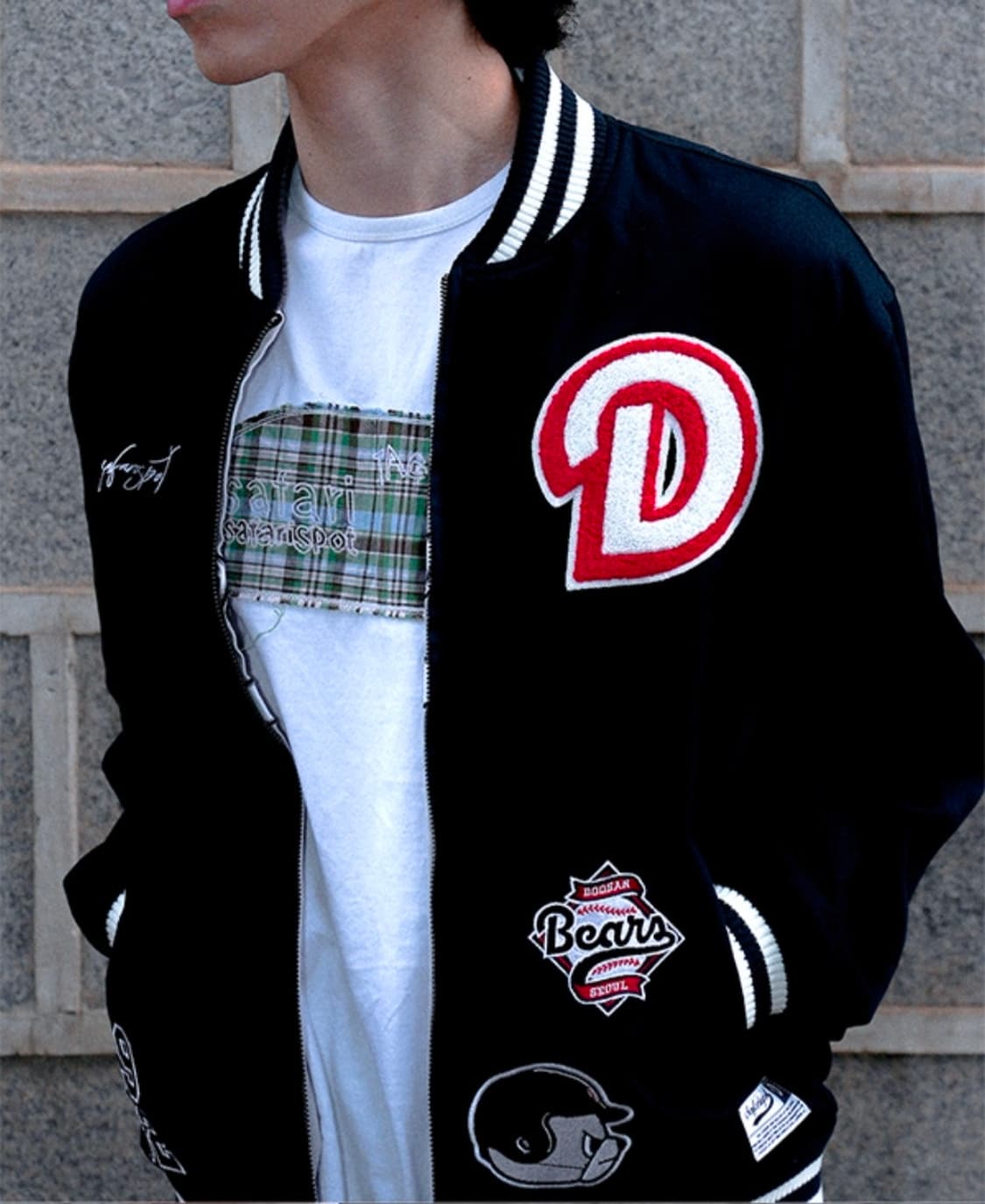 사파리스팟 두산베어스 바시티 자켓 상품이미지2