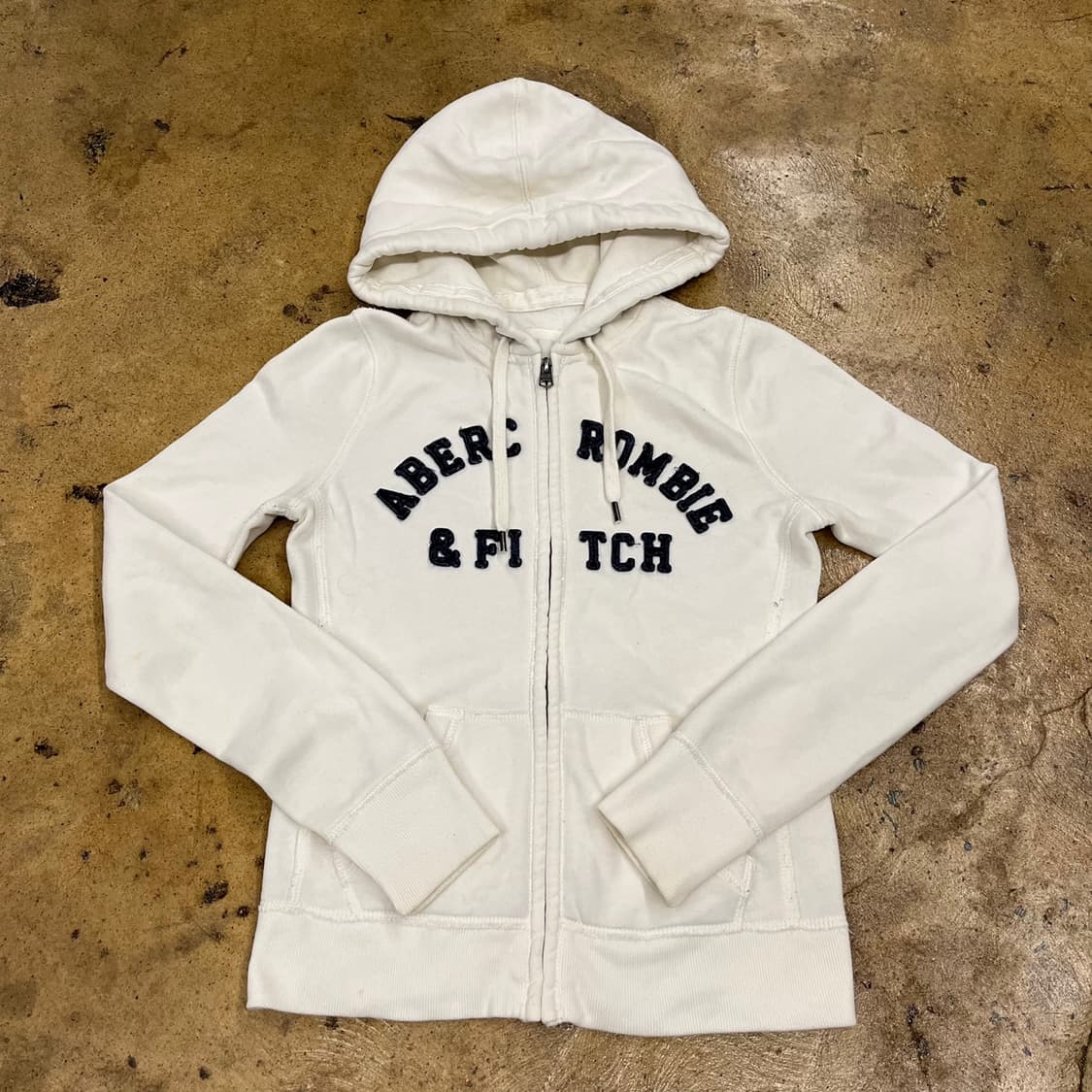 아베크롬비 화이트 딱붙 후드집업 상품이미지2