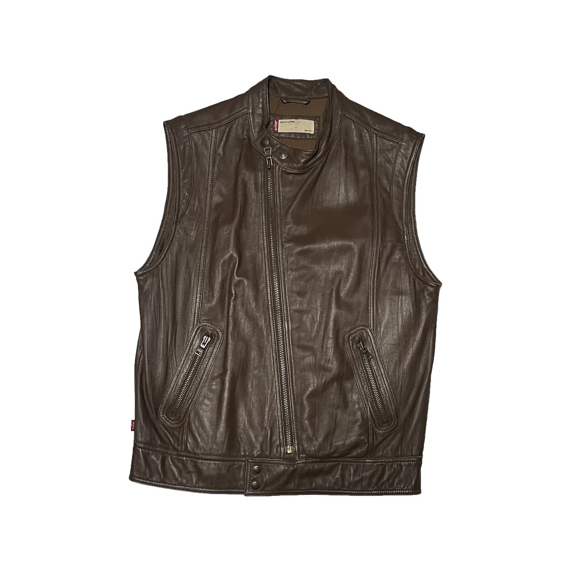 리바이스 브라운 램스킨 레더 베스트 라이더 자켓 상품이미지1