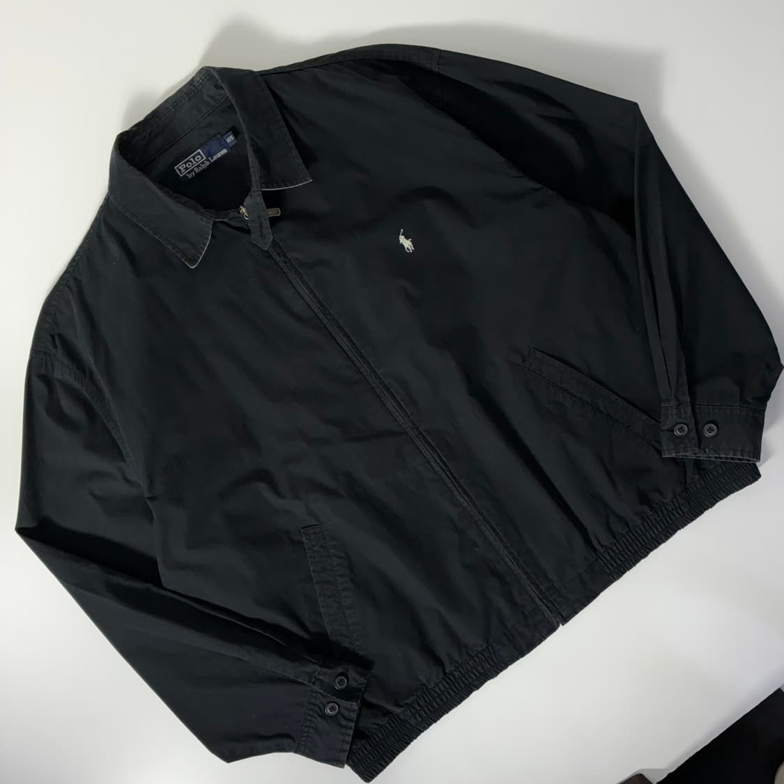 Polo  폴로 랄프로렌 90,s 블랙 코튼 해링턴 자켓 상품이미지2