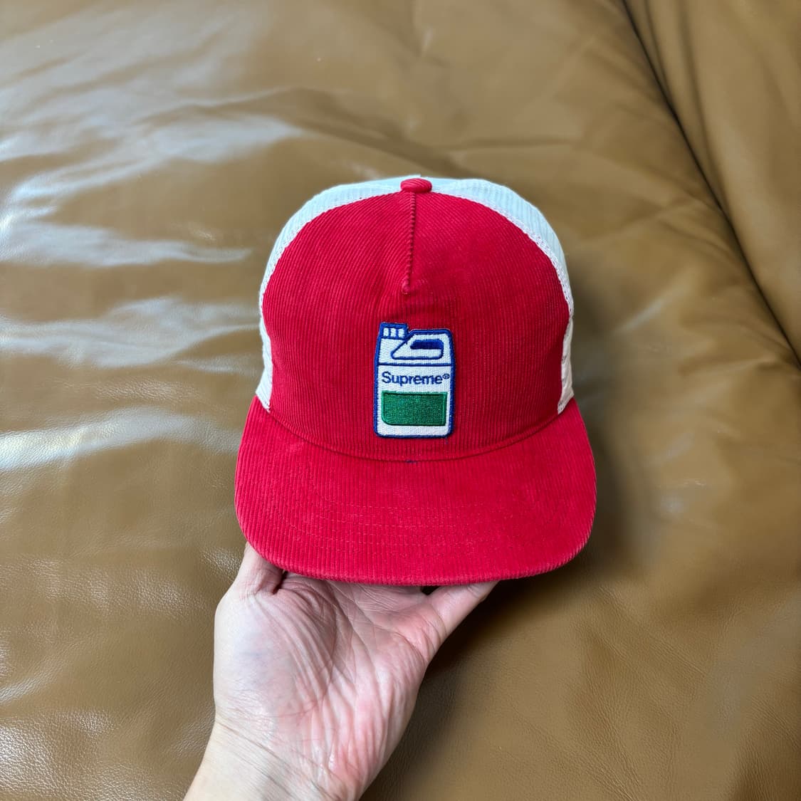 Supreme 슈프림 오일박스 레드 메쉬 6패널 볼캡 모자 (Red) 상품이미지2