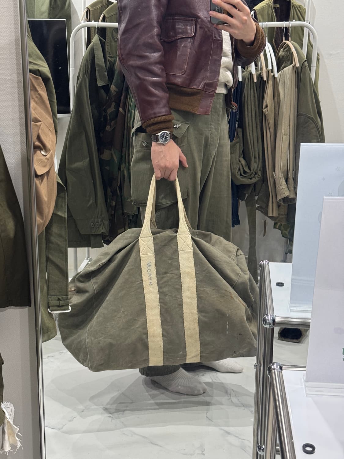 레어) 4-50s USN 미해군 비행사 킷백 상품이미지10