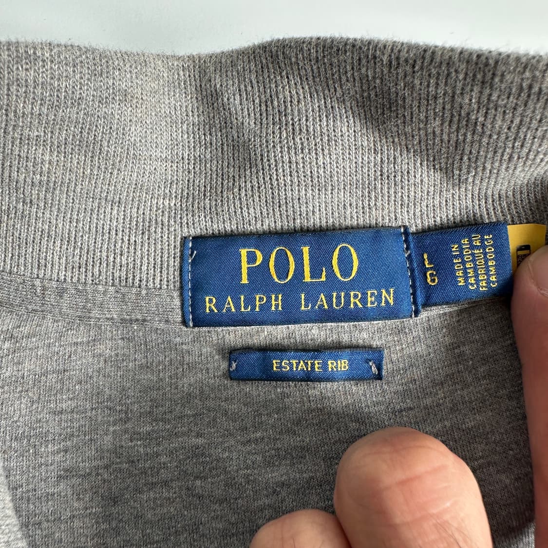 Polo 폴로 랄프로렌 현행 QR 멜란지 그레이 하프집업 니트 상품이미지7
