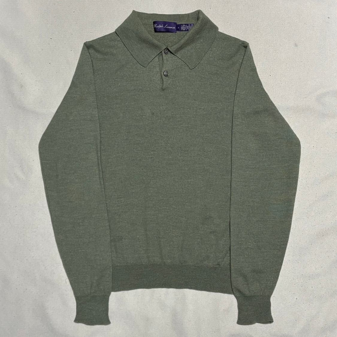 S 폴로랄프로렌 퍼플라벨 민트그린 카라 니트 상품이미지2