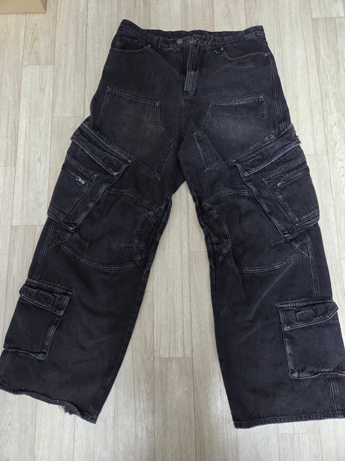 DNSR 슬레시 카고 데님 팬츠 상품이미지2