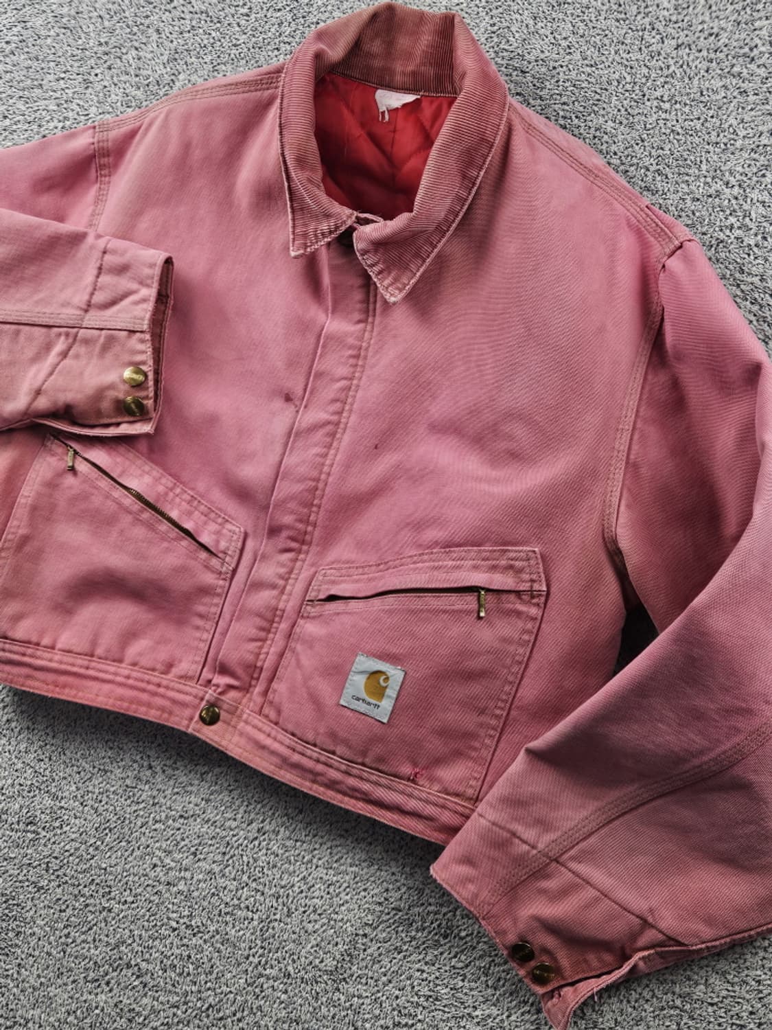 칼하트 커버올 핑크다잉 크롭 커스텀 자켓 ( L ) / 10597 상품이미지6