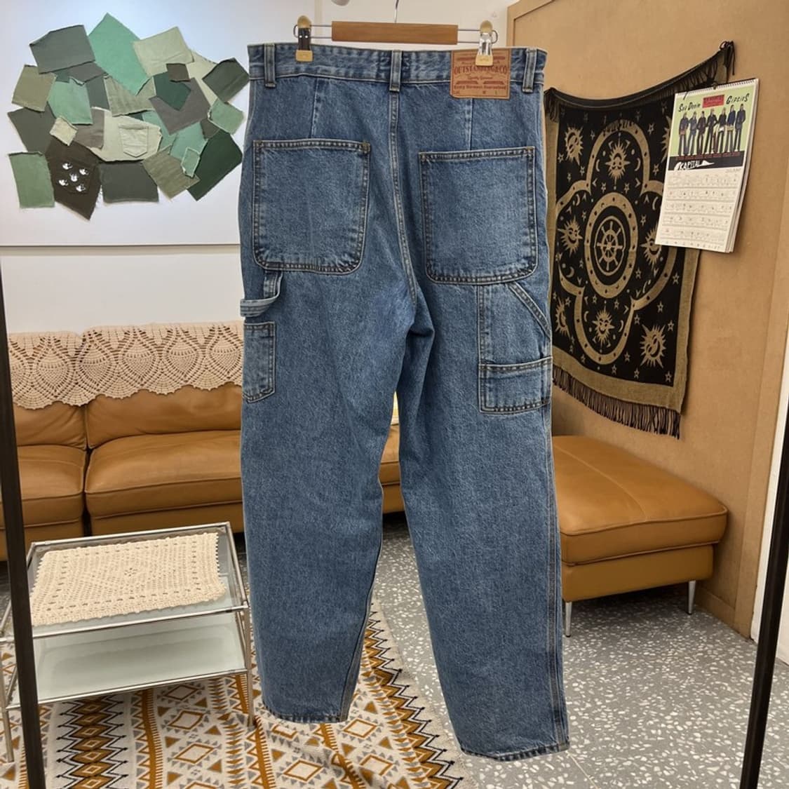 아웃스탠딩 빈티지 아메카지 카펜터 와이드 데님팬츠 S C11085 상품이미지4