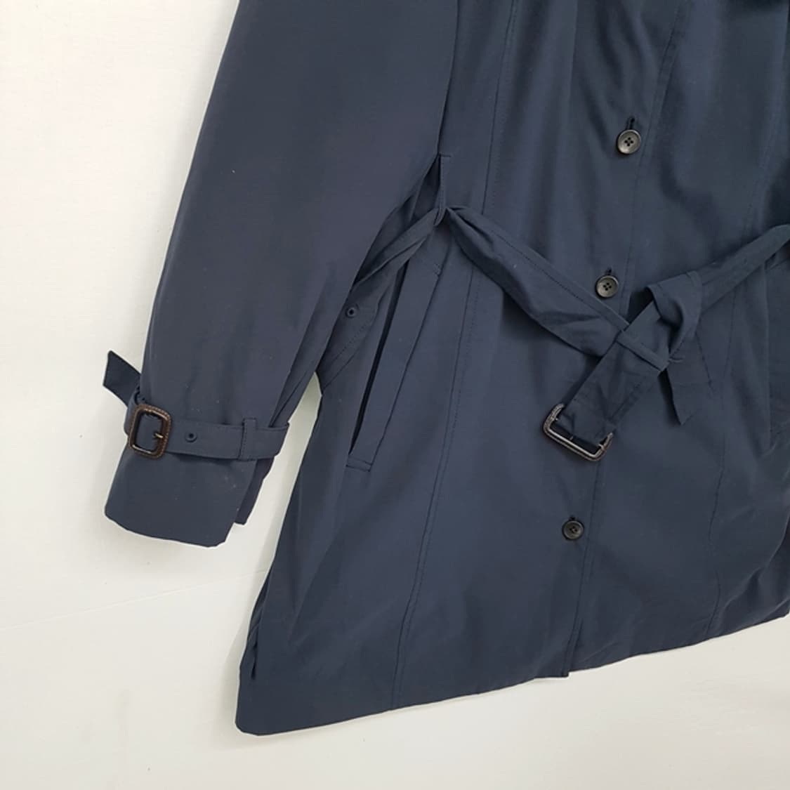 KEITH 더블 레이어 퀼팅 코트 네이비 상품이미지2