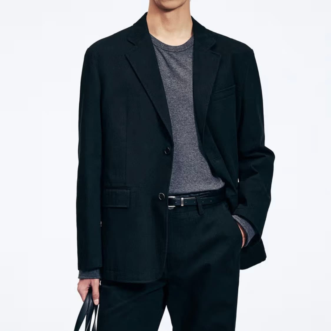 TNGT 26SS 컴포트 코튼 자켓 블랙 100 상품이미지3