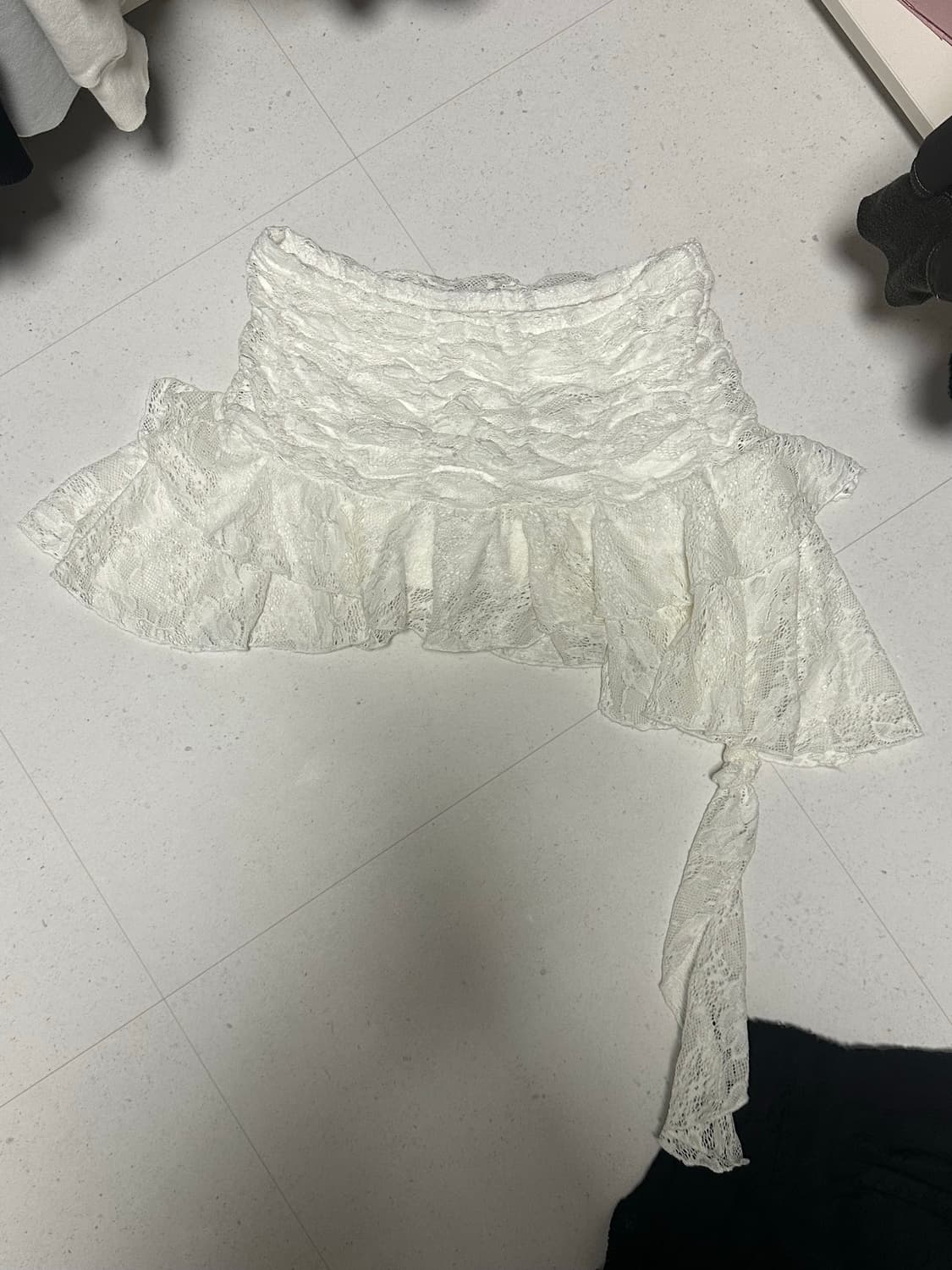 화이트 레이스 스커트  상품이미지2