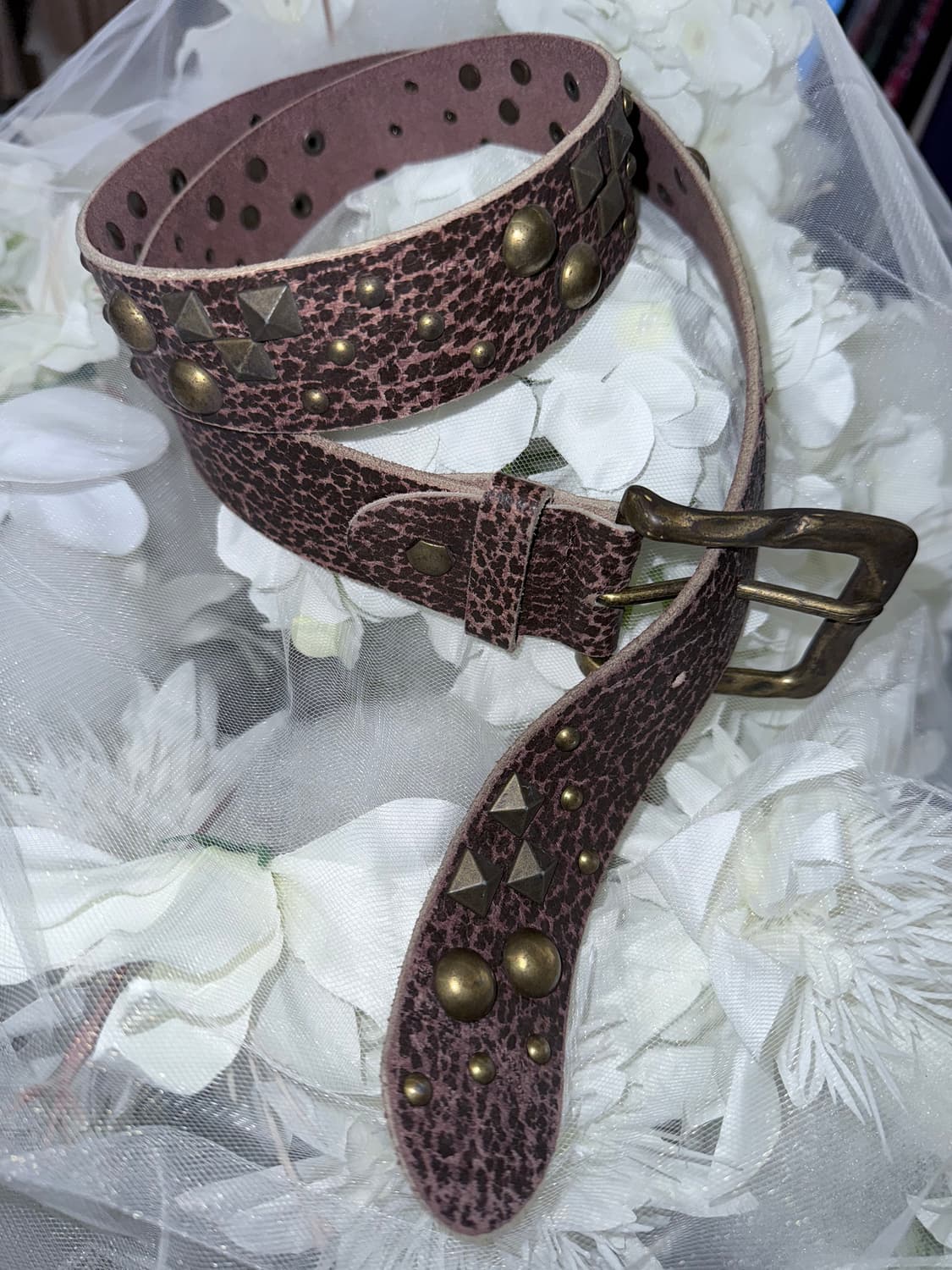 multi leather stud belt 상품이미지5
