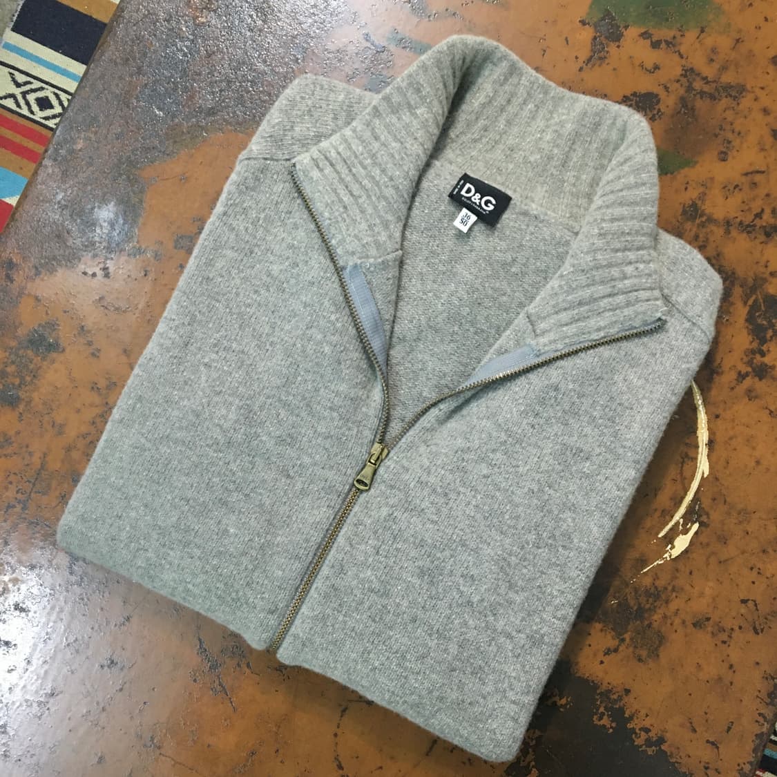 돌체앤가바나 그레이 버진 울 니트 집업 남성 102 여성 프리사이즈 상품이미지1