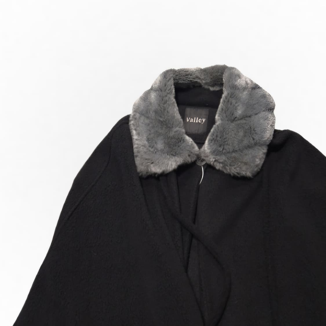 Valley 퍼 칼라 망토 상품이미지3