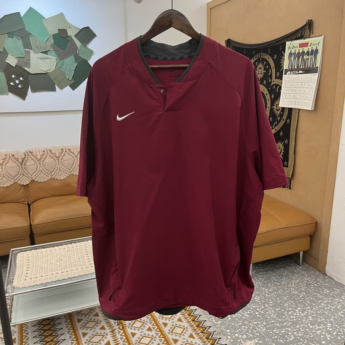 나이키 스포티 버건디 와인 빅사이즈 바람막이 웜업 115 C10985 상품이미지3