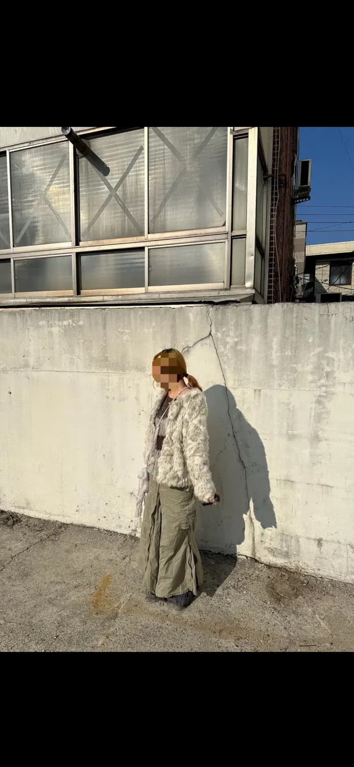 빈티지 카고 지퍼 스커트 상품이미지1