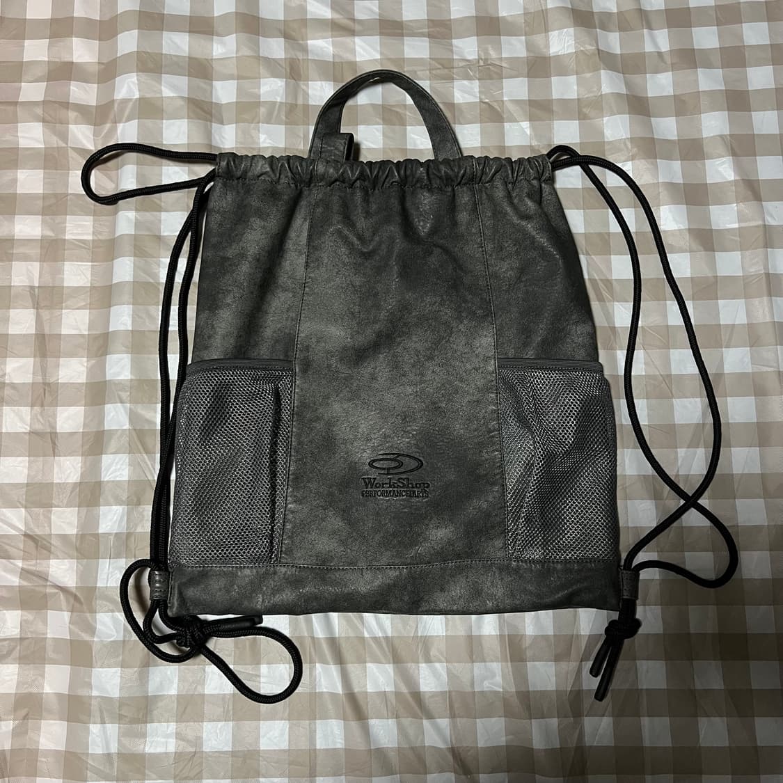 트레블 워싱 레더 짐색 가방 힙색 가죽 상품이미지1