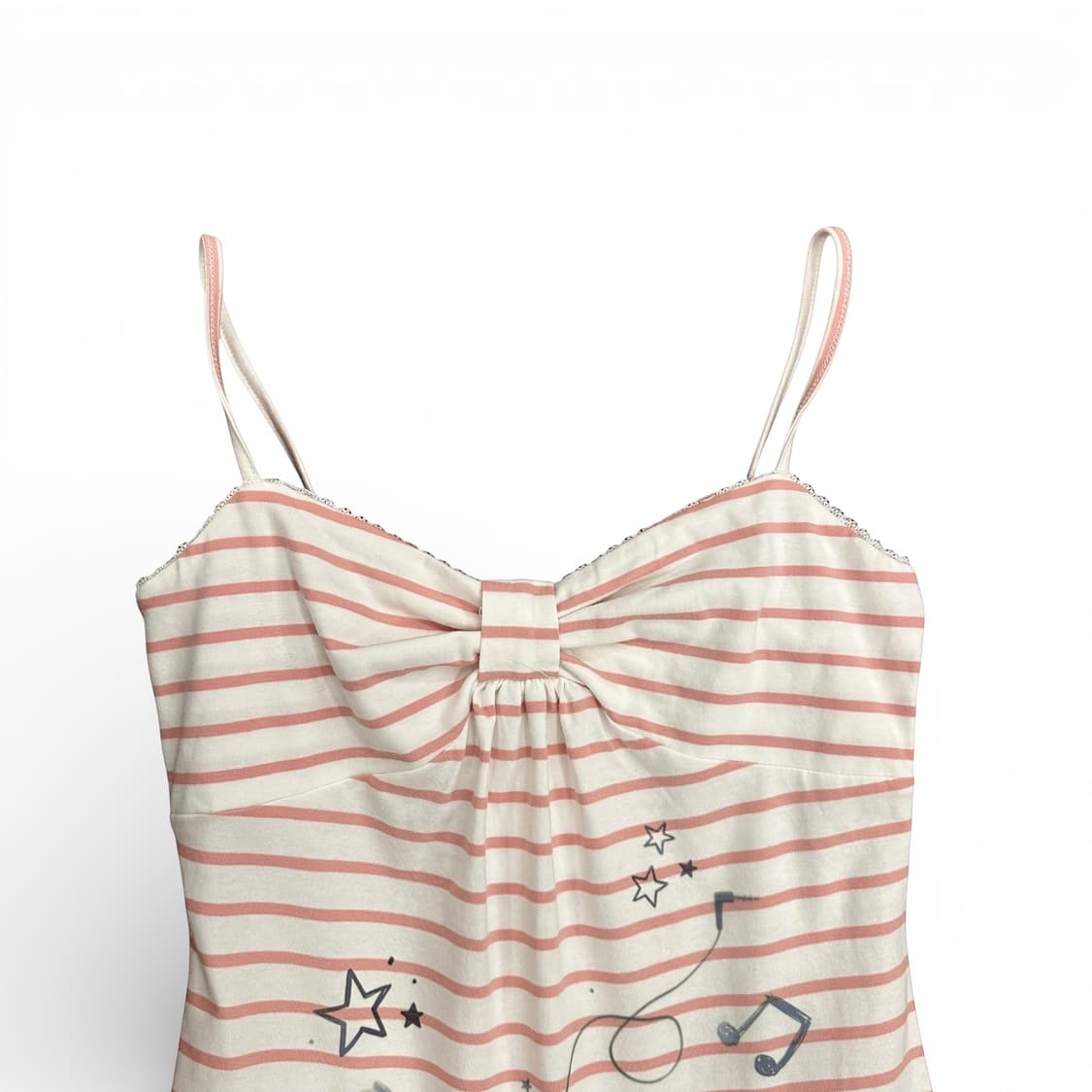 Pink stripe ruffle sleeveless top  상품이미지3