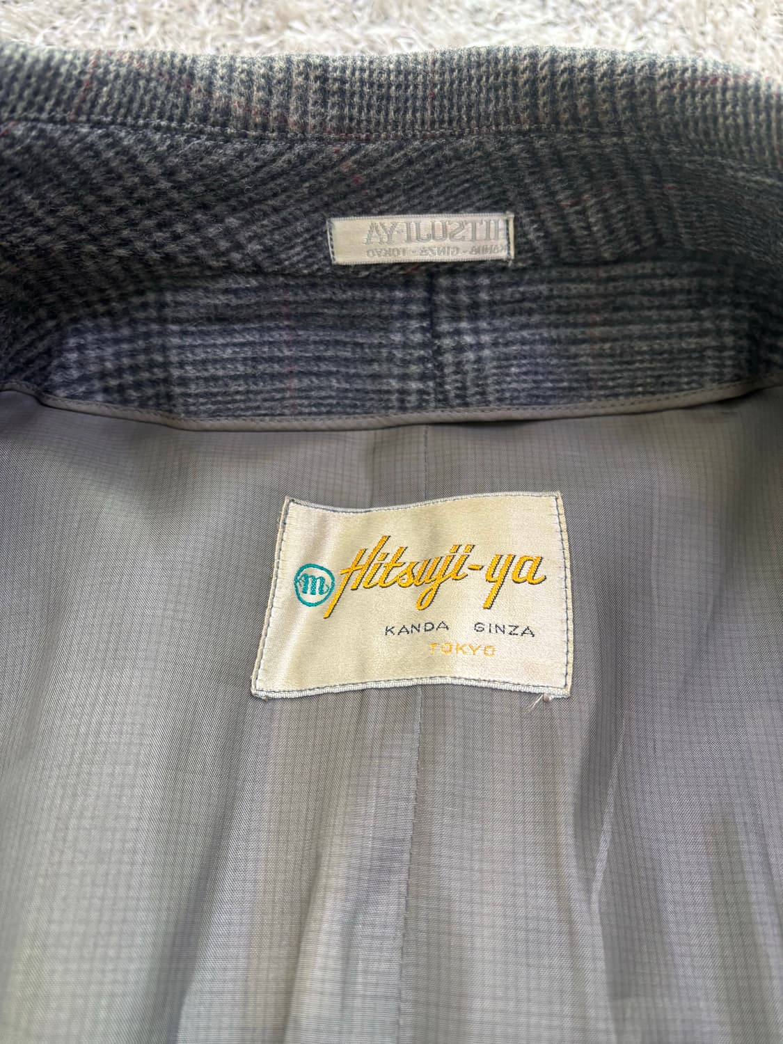 일제 체크 코트 사이즈 105 상품이미지6