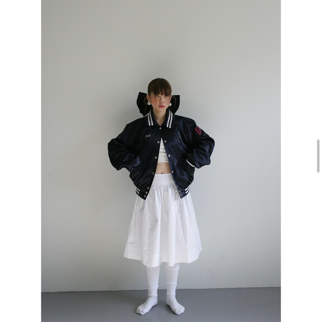 프레클 메이드 코르셋 스커트 화이트 상품이미지2