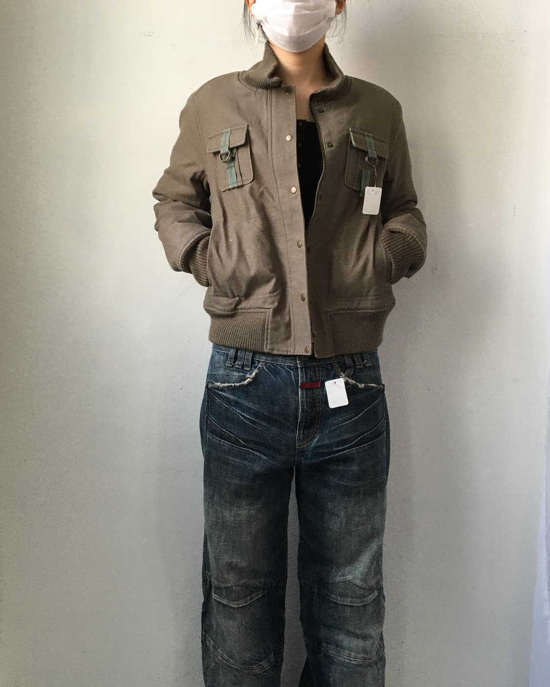 Pocket point high neck bomber jacket 상품이미지8