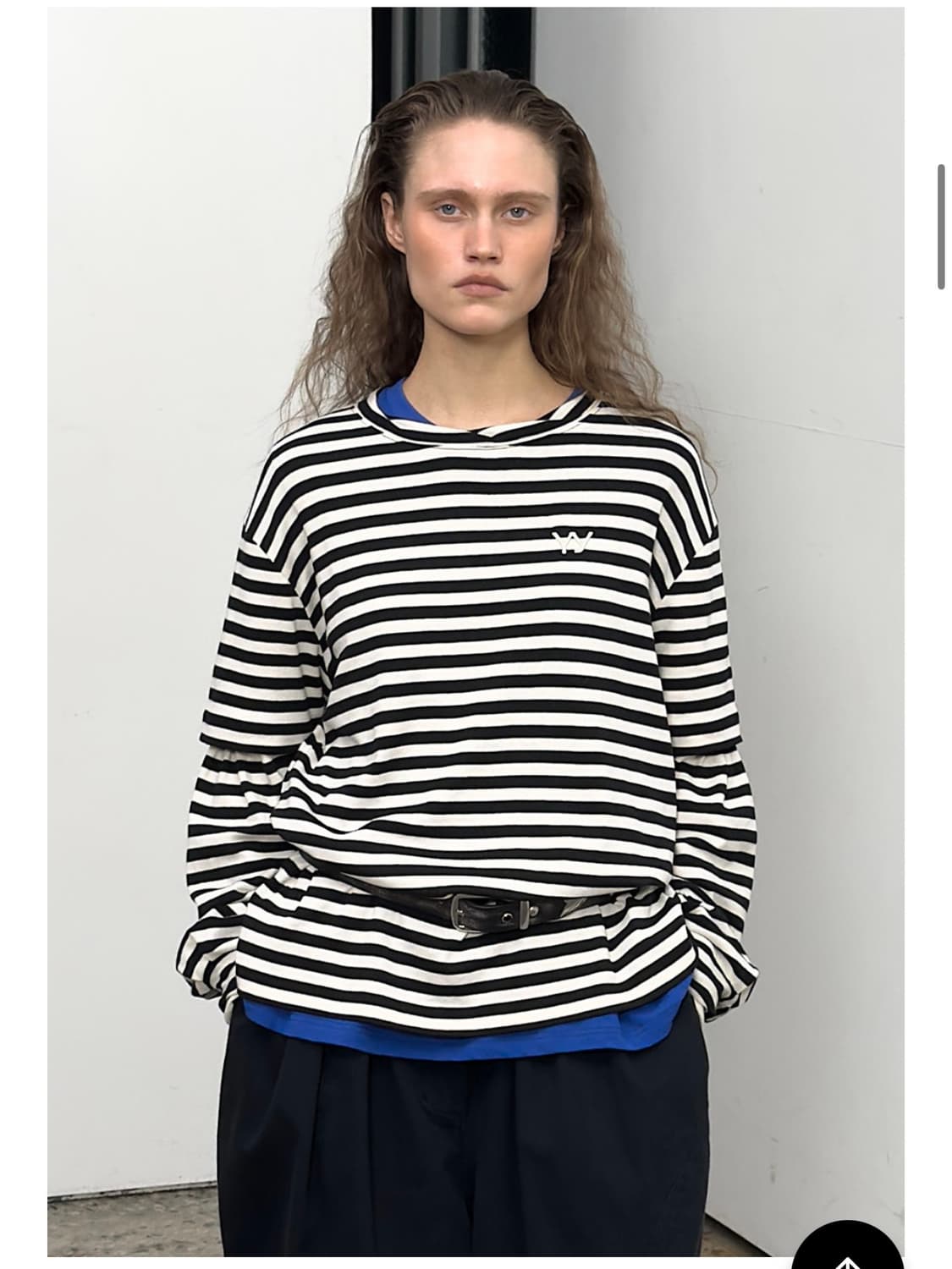 open yy LAYERED STRIPE T-SHIRT 상품이미지1