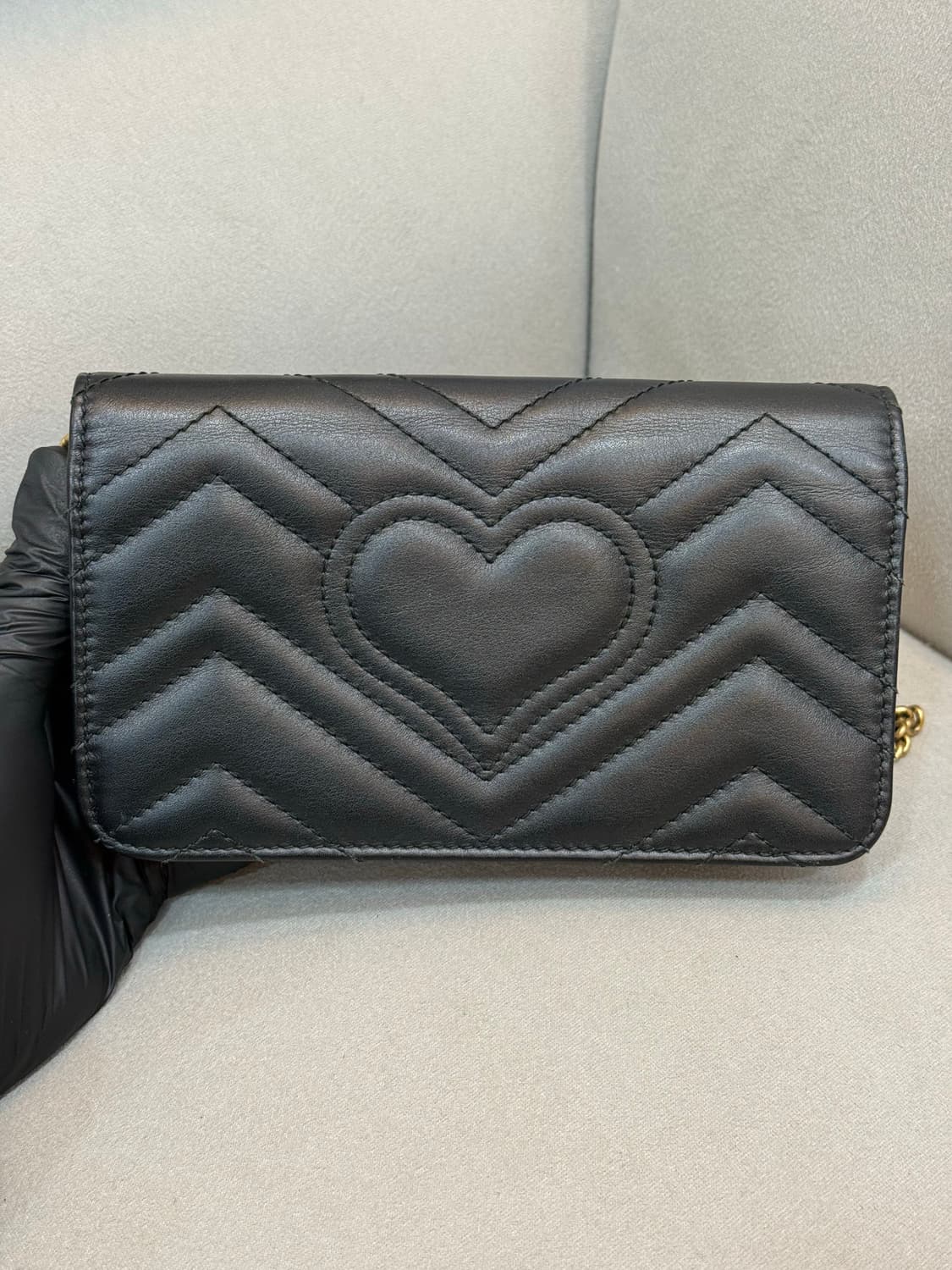 구찌 GG 마몬트 마틀라세 미니 체인백 상품이미지3