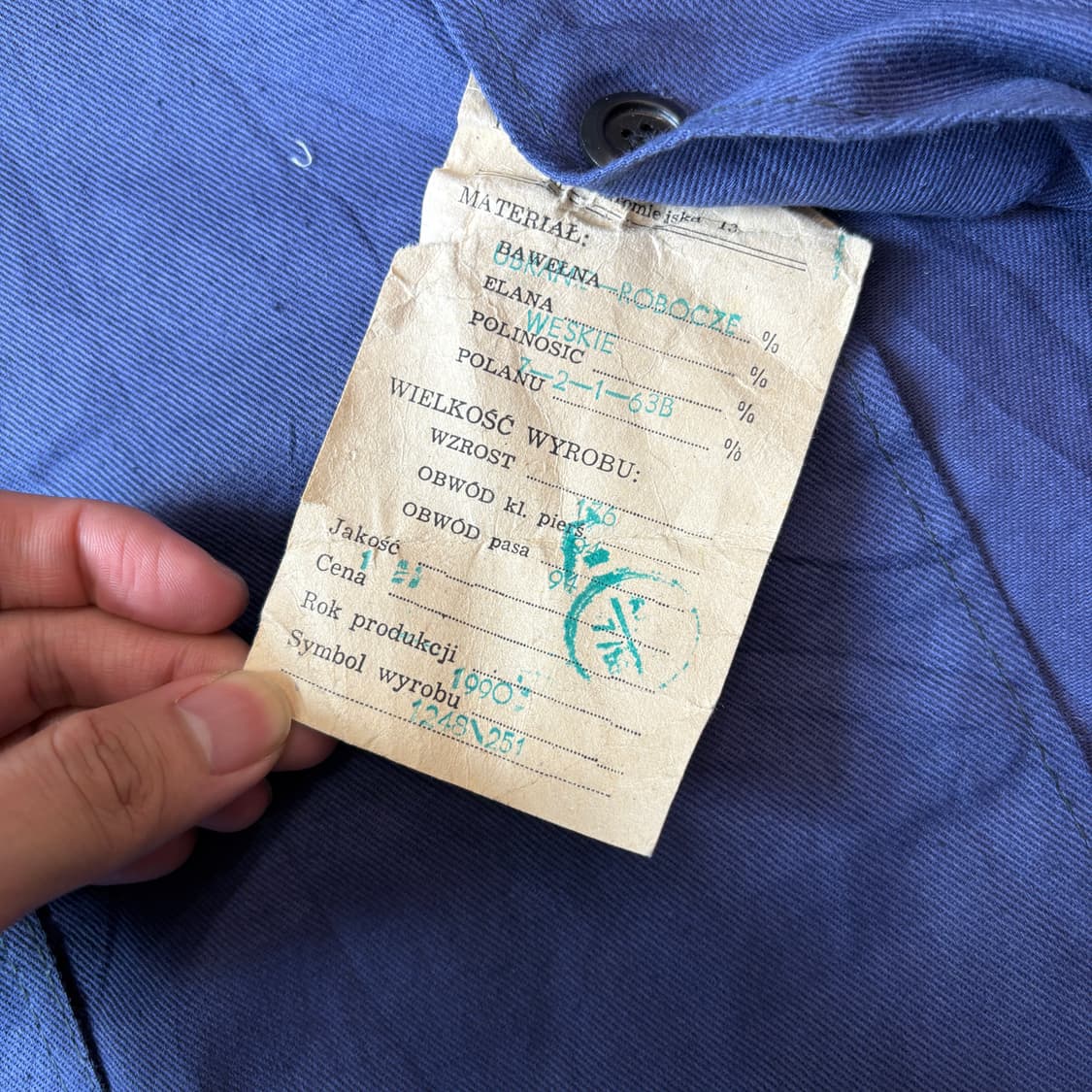 90년대 빈티지 폴란드 생산 프렌치 워크 자켓  상품이미지5