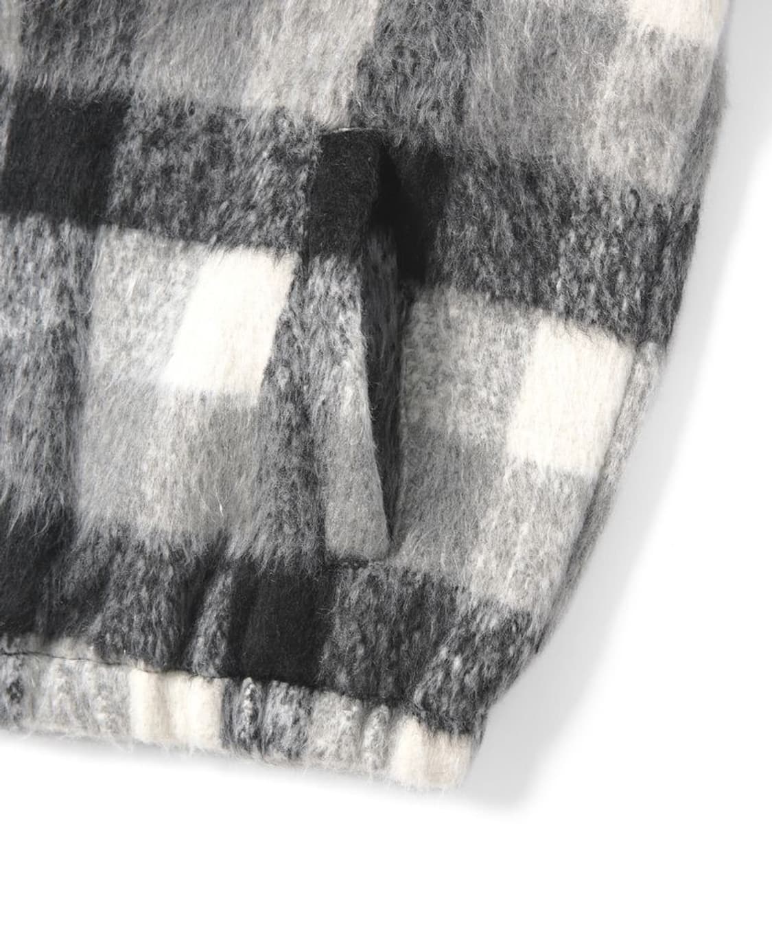 Brushed Check Zip Jacket Black  상품이미지3