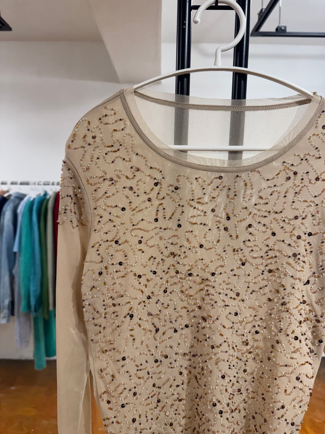 빈티지 스팽글 시스루 탑 상품이미지8