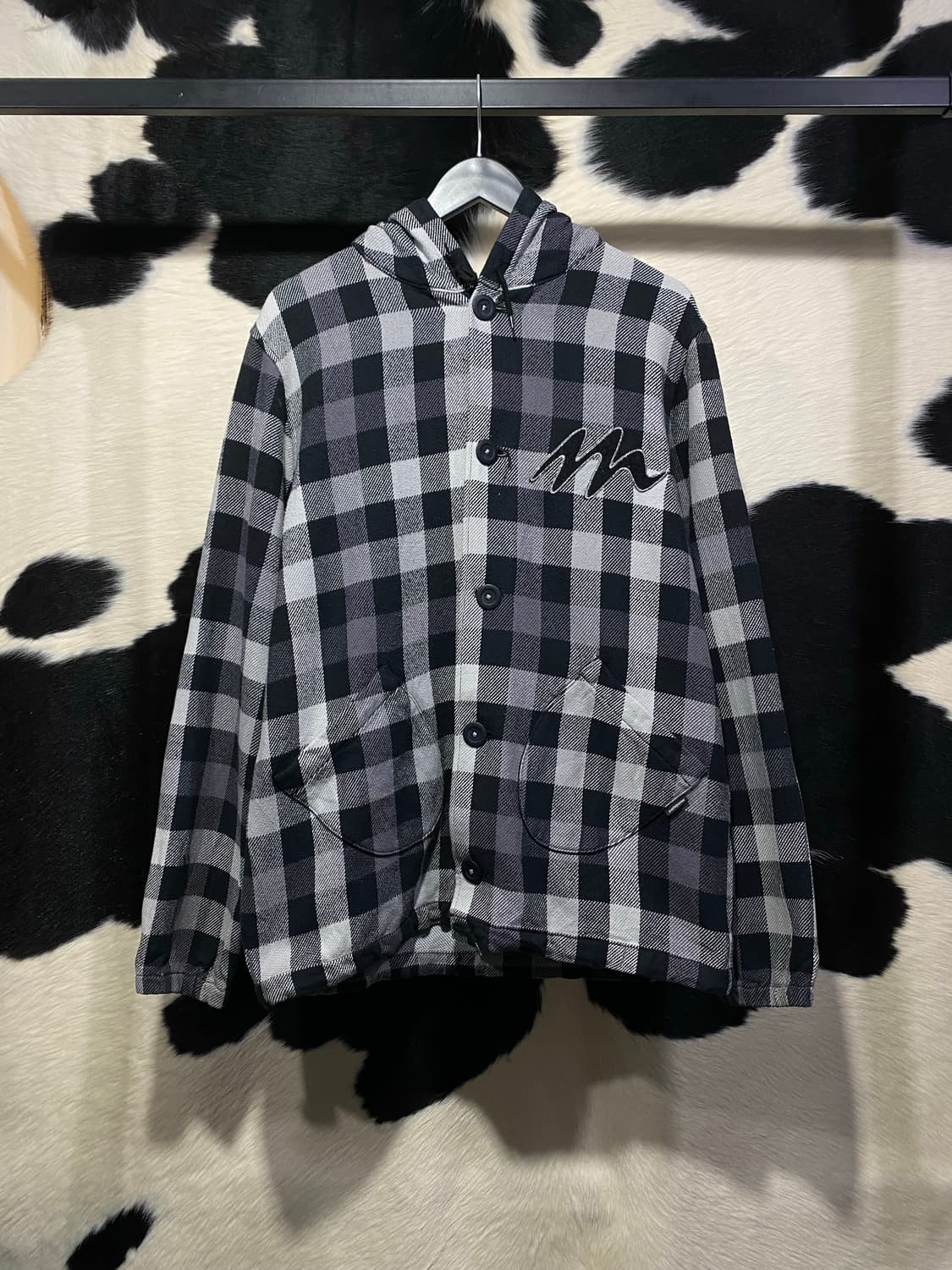 Montage 패치 디테일 체크 후드자켓 상품이미지2