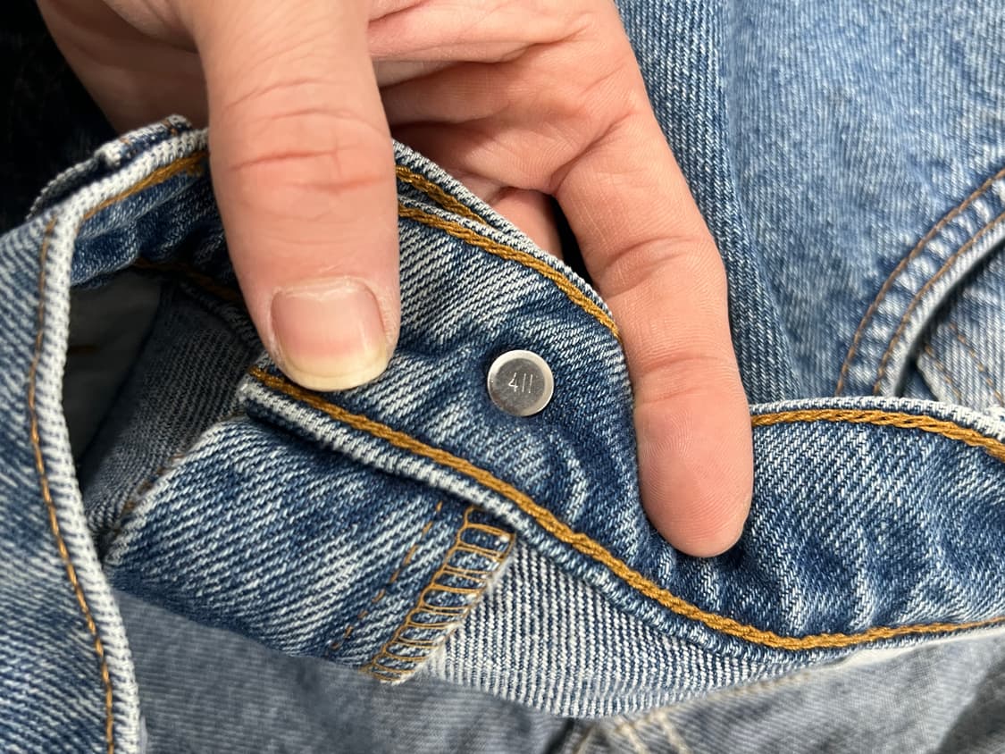 90s Levis 리바이스 505 레귤러 스트레이트 연청 데님 팬츠 상품이미지9