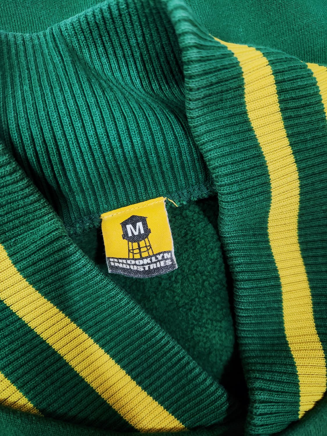 BROOKLYN INDUSTRIES 옐로우 그린 바시티 재킷 상품이미지6
