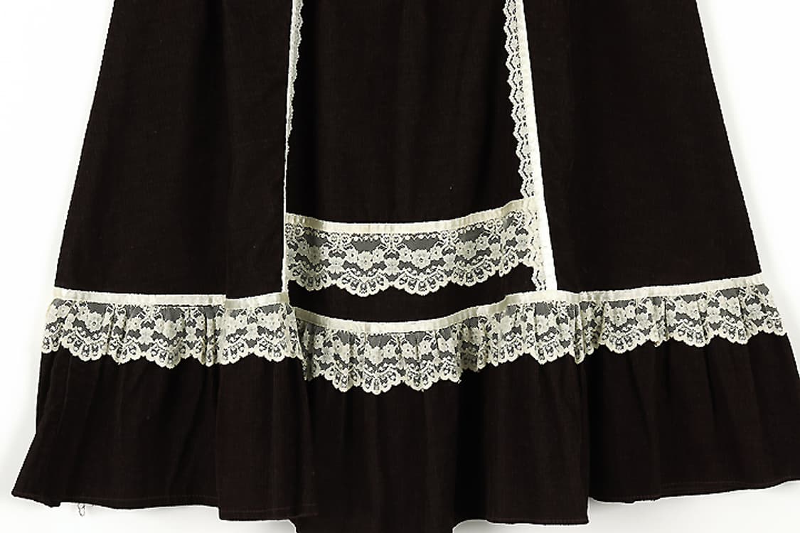 70's GUNNIE SAX 코듀로이 퀼팅 거니섹투피스 미국빈티지드레스 상품이미지8