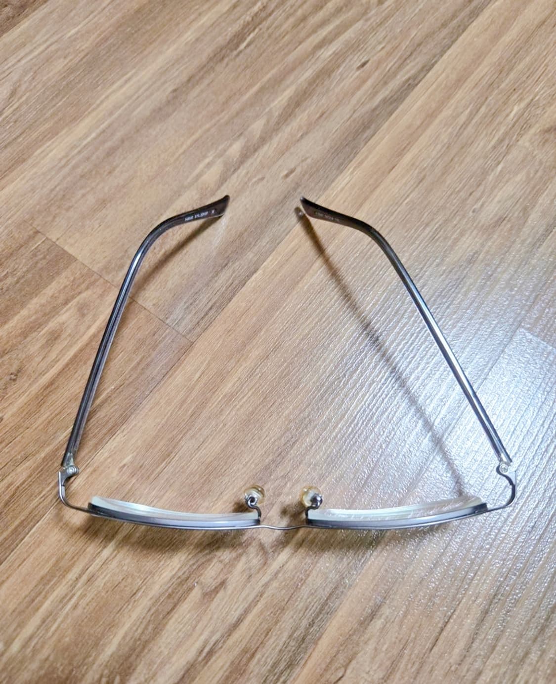 일본 Havis 긱시크 빈티지 반무테 안경 [백금] 상품이미지2