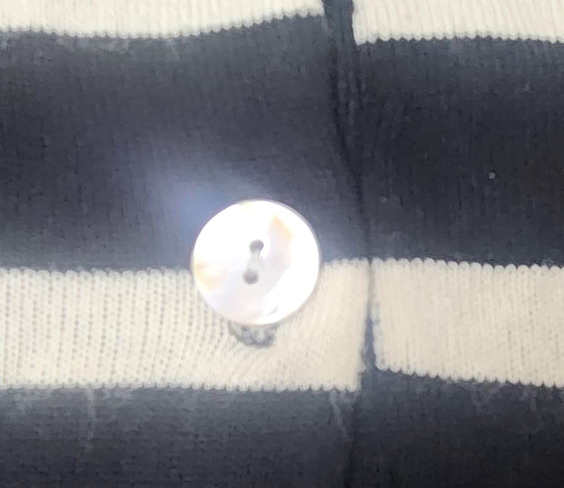 빈티지 자개 포인트 스트라이프 니트 세미크롭티 상품이미지2