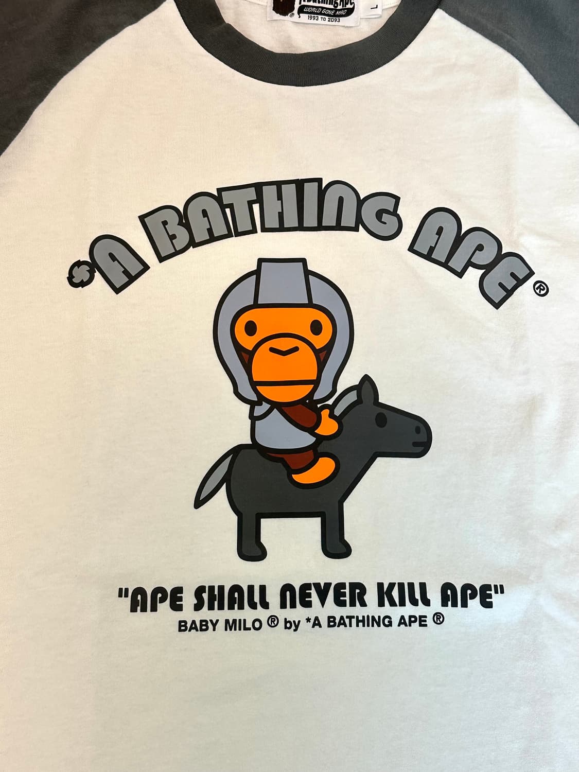 베이프 Bape 25주년 베이비 마일로 반팔티 L 상품이미지2