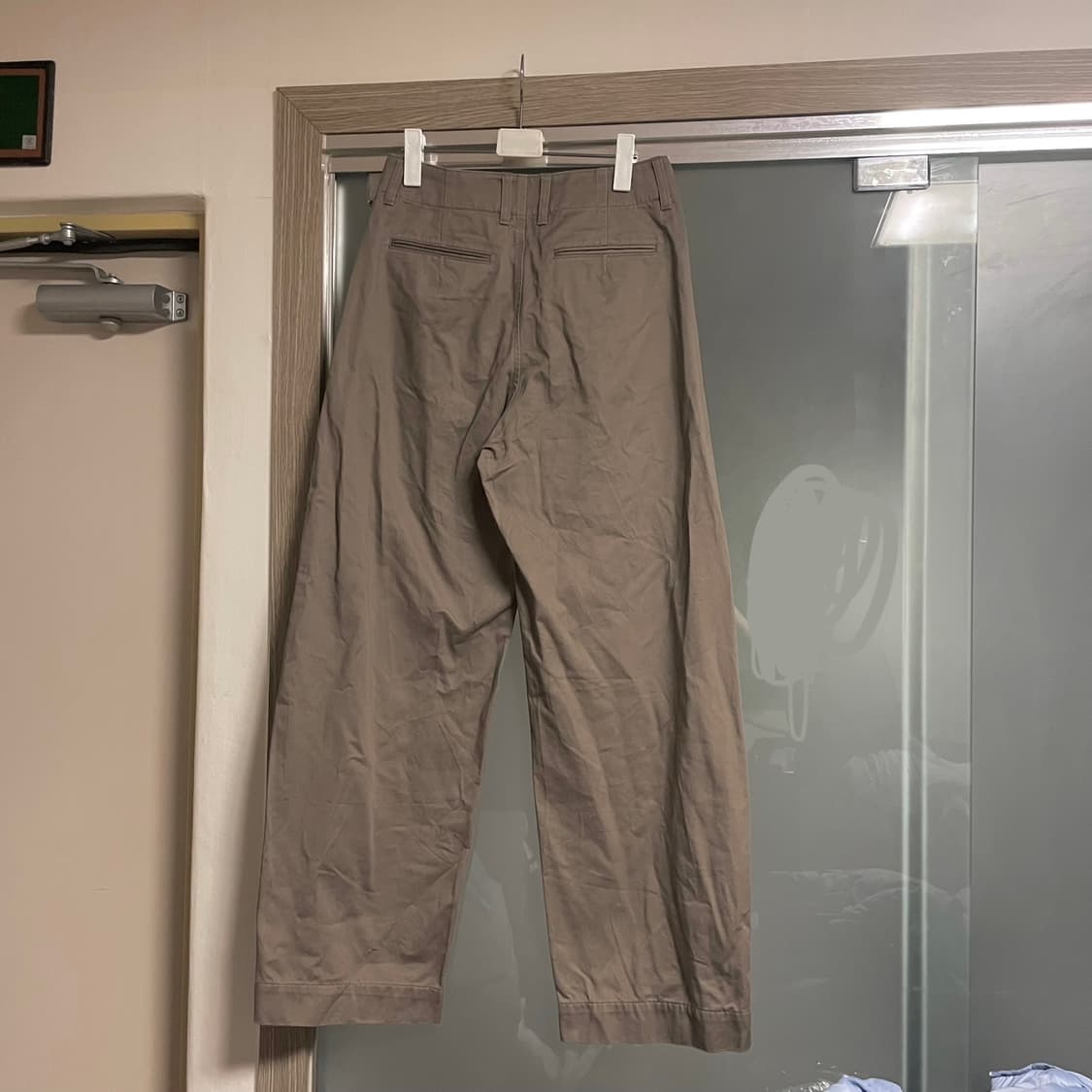 유니클로 코튼 하이웨이스트 커브드 팬츠 상품이미지4