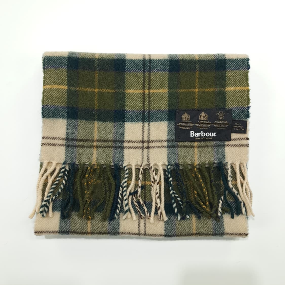 MX244 바버 그린 타탄체크 램스울 목도리 머플러 상품이미지6