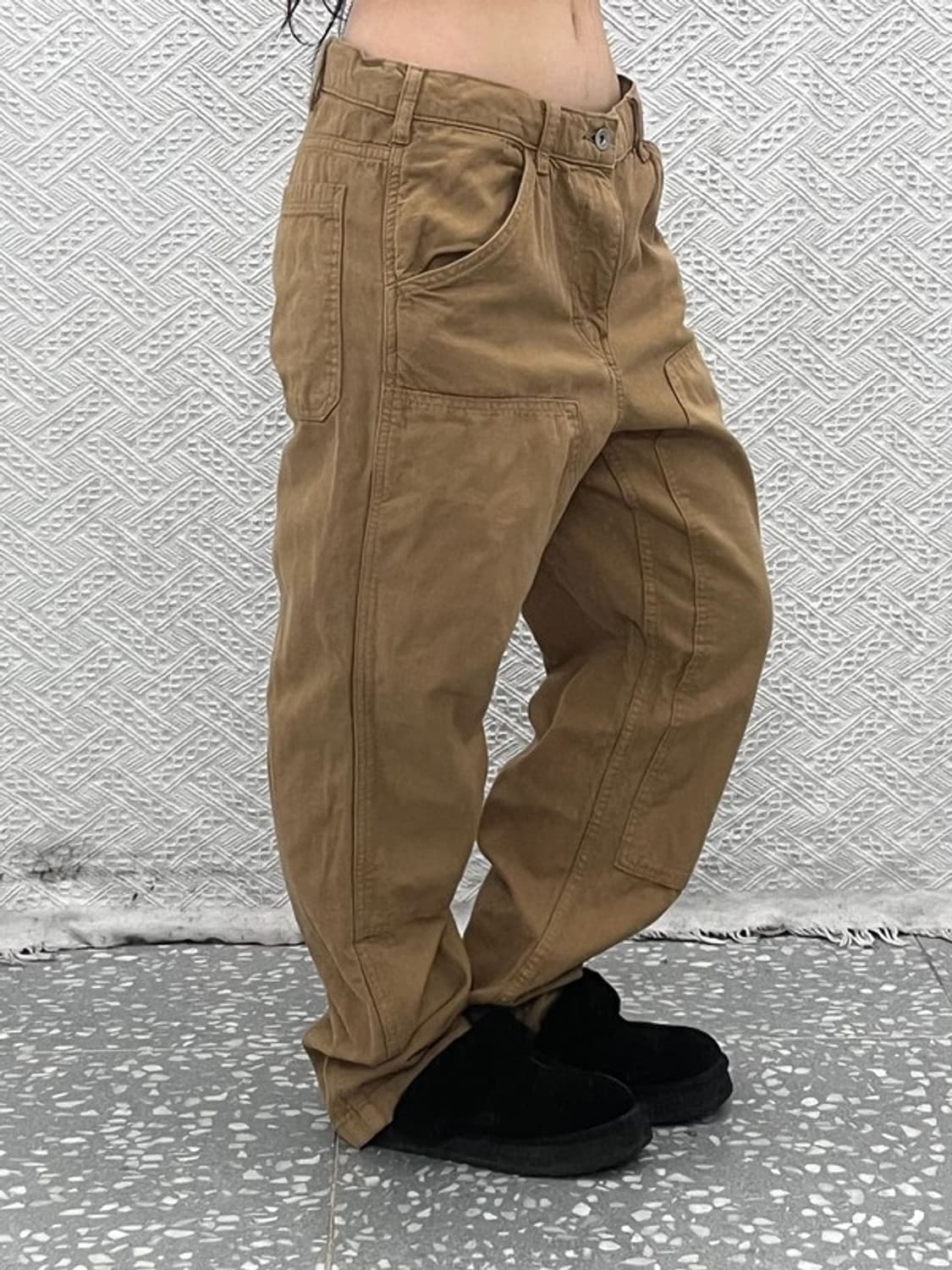 유니클로 빈티지 캐주얼 스트릿 페인터 코튼팬츠 면바지 M C09842 상품이미지1