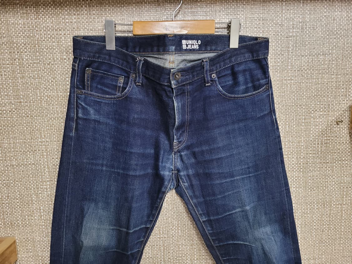 36인치 유니클로 셀비지 청바지 진청 아메카지  상품이미지2