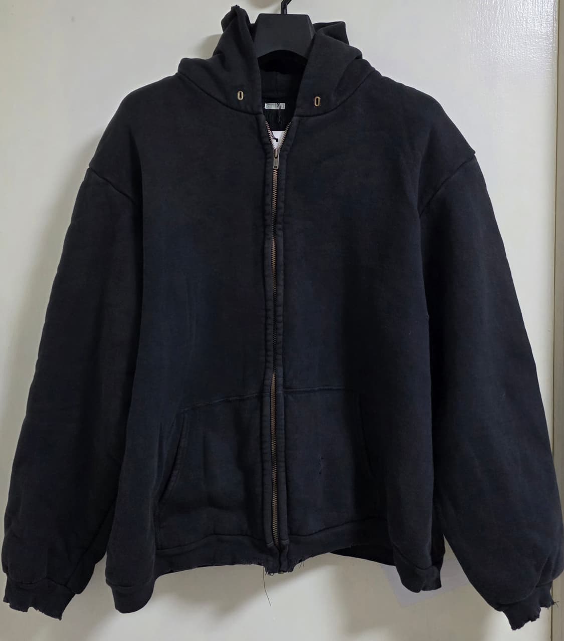 A.PRESSE 25AW 블랙 데미지 후드집업 5size 상품이미지2