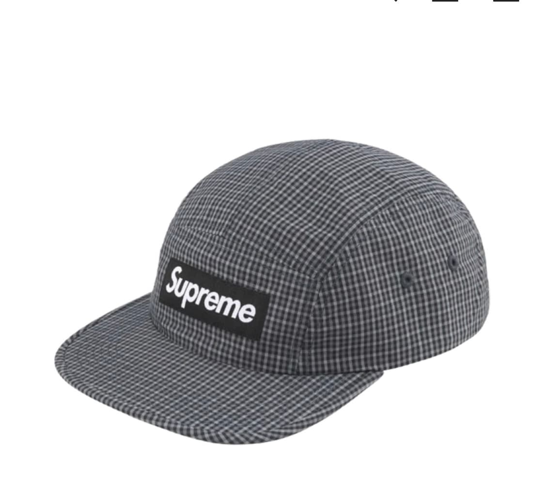 슈프림 코듀라 플레이드 캠프캡 블랙 25ss 상품이미지2