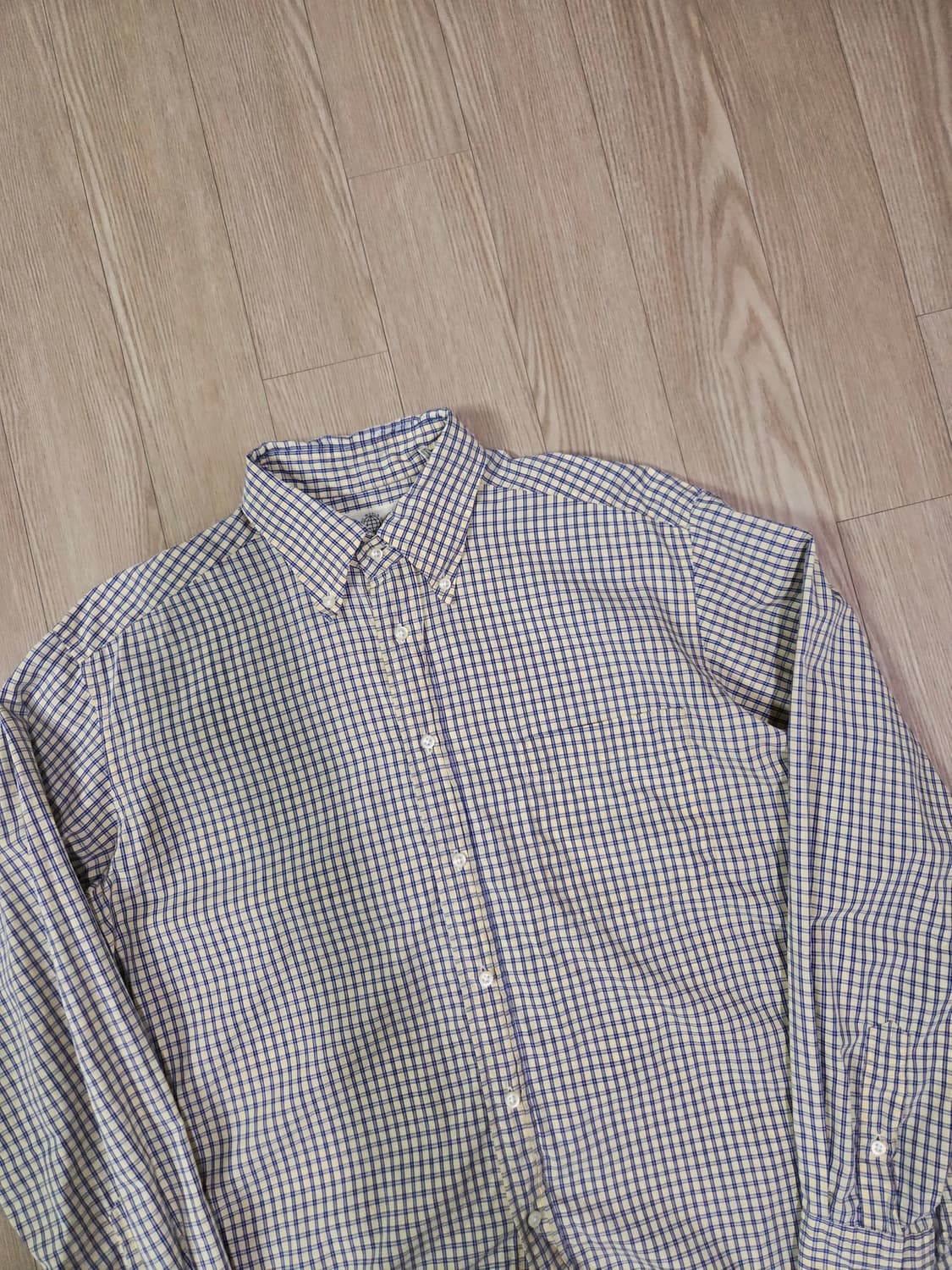 유니온 메이드 옐로우 체크 버튼 다운 셔츠 상품이미지2