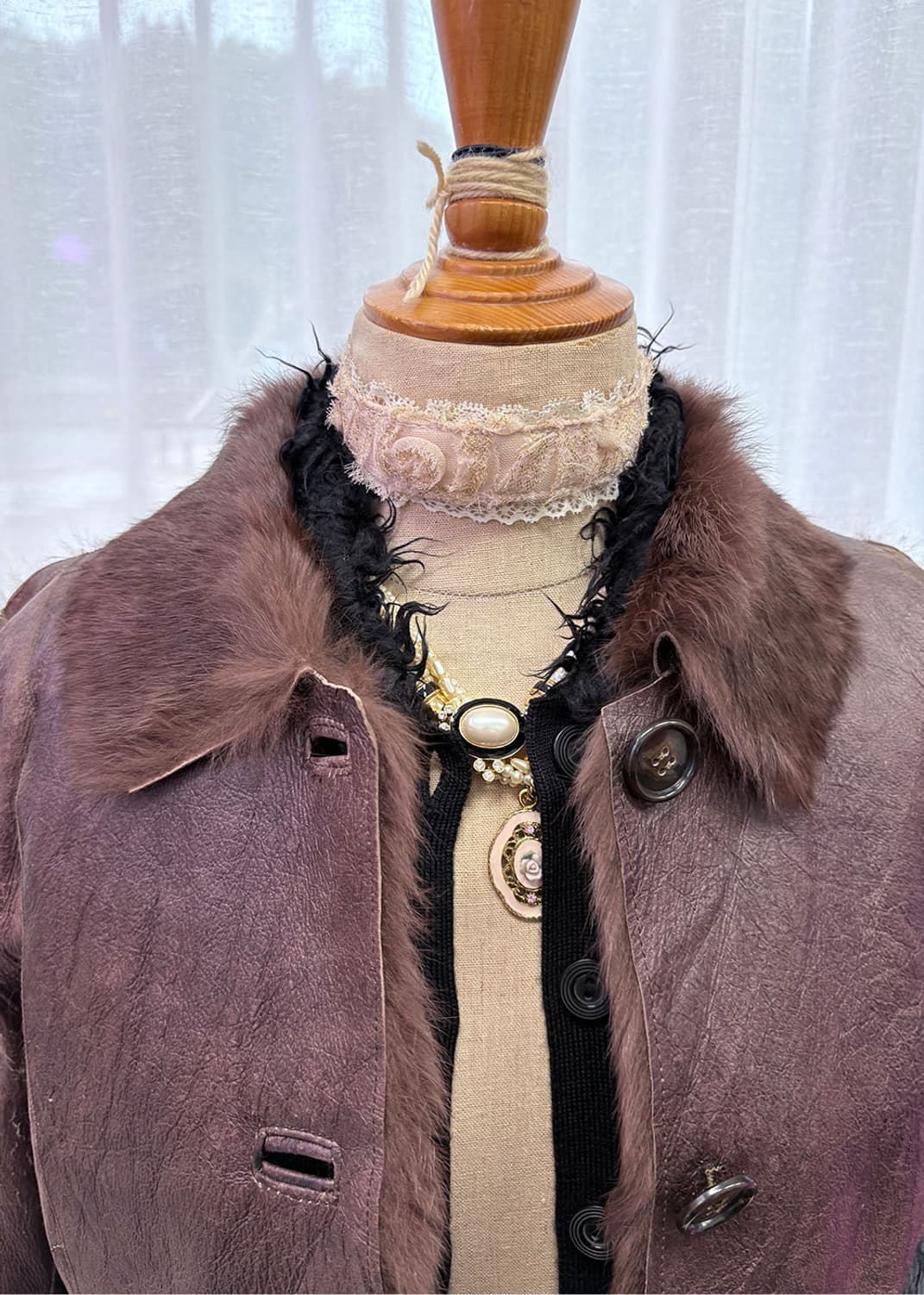 밍크 초코 퍼 자켓 상품이미지5