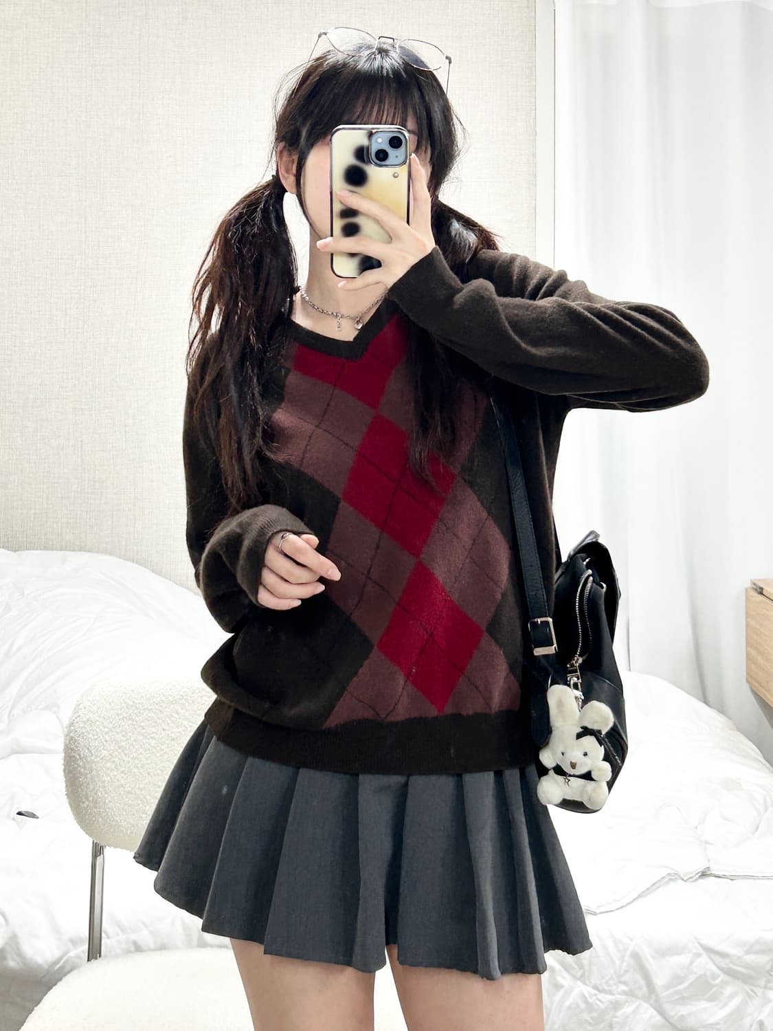 버버리 기마로고 아가일체크 메리노울 니트 상품이미지2