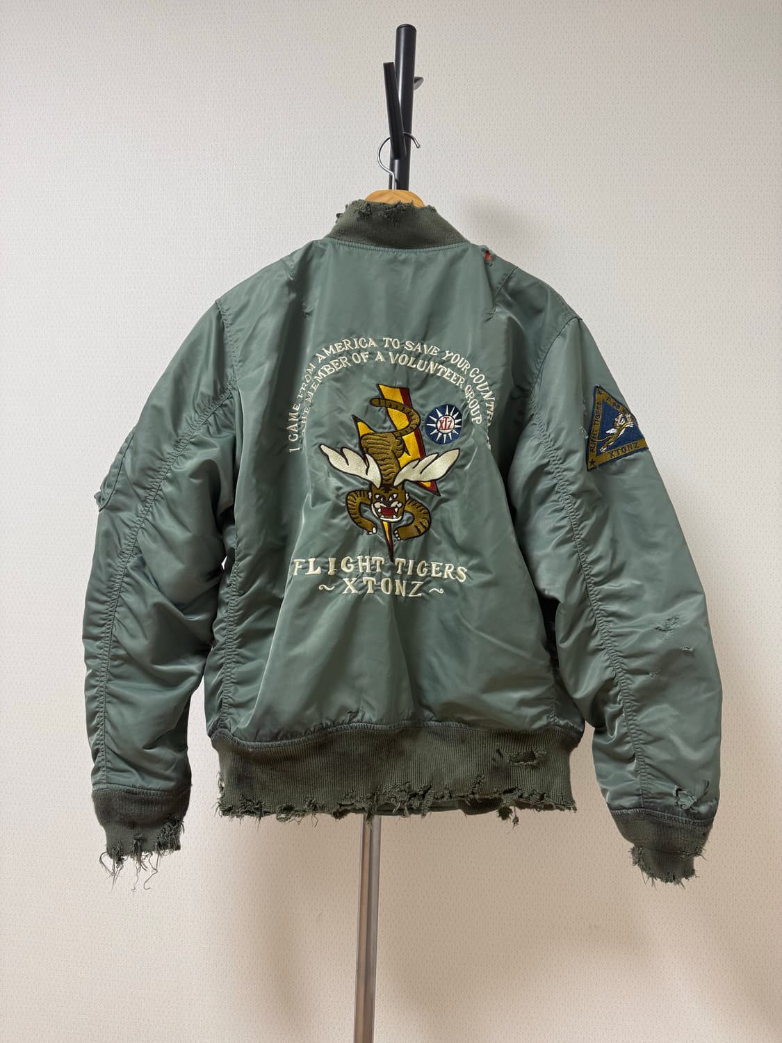 빈티지 ma-1 xtonz 항공 자켓 상품이미지6