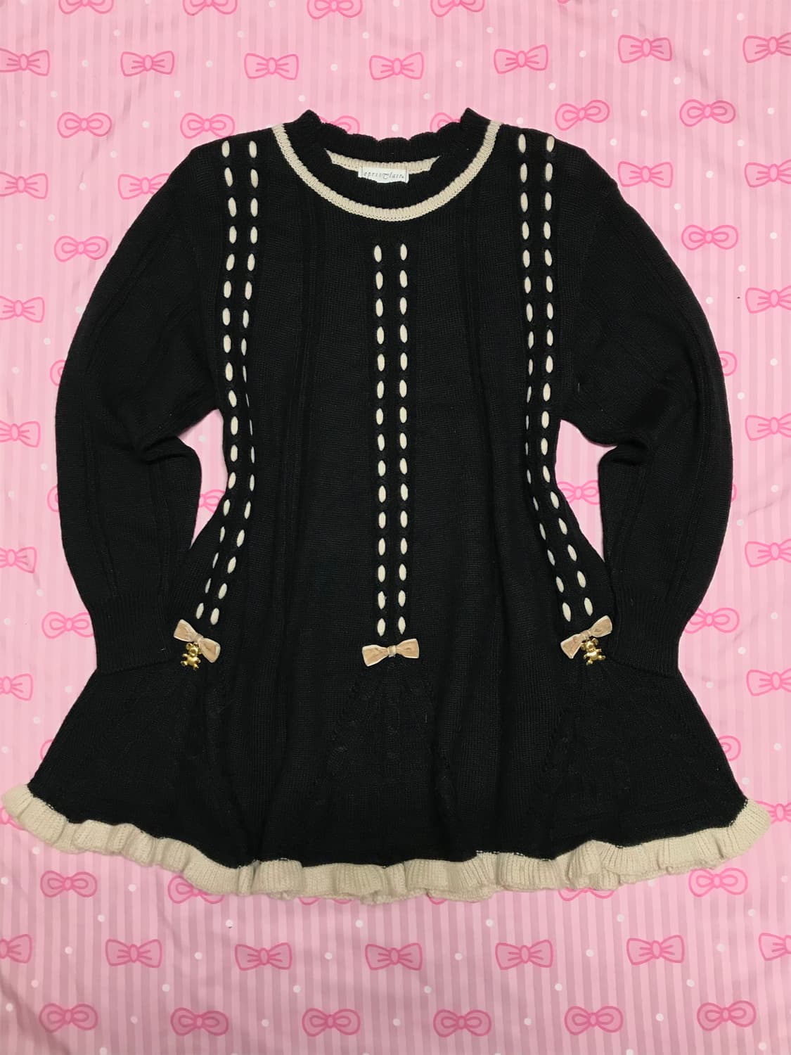 라떼맛 곰돌이 원피스 갸루 핀터레스트 상품이미지2