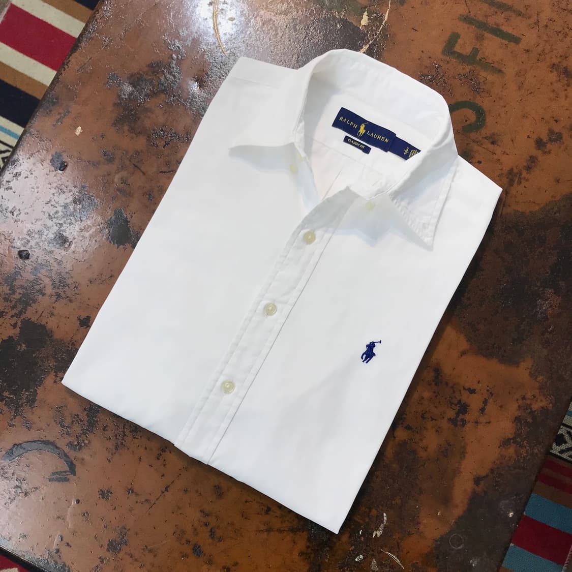 폴로랄프로렌 화이트 긴팔 코튼 셔츠 남성 102 여성 프리사이즈 상품이미지1