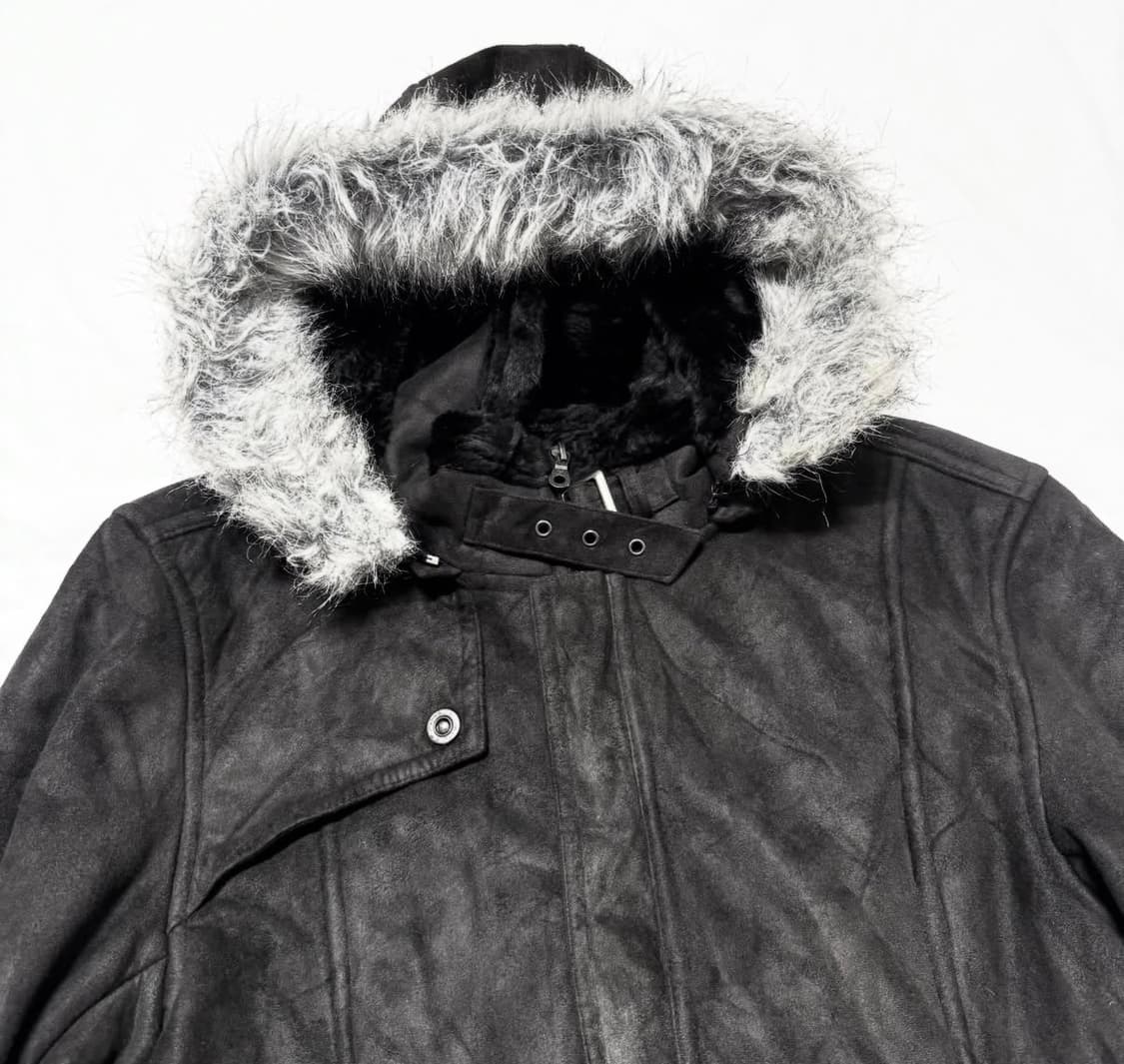 Roushatte - 무통 후디드 코트 자켓 상품이미지2