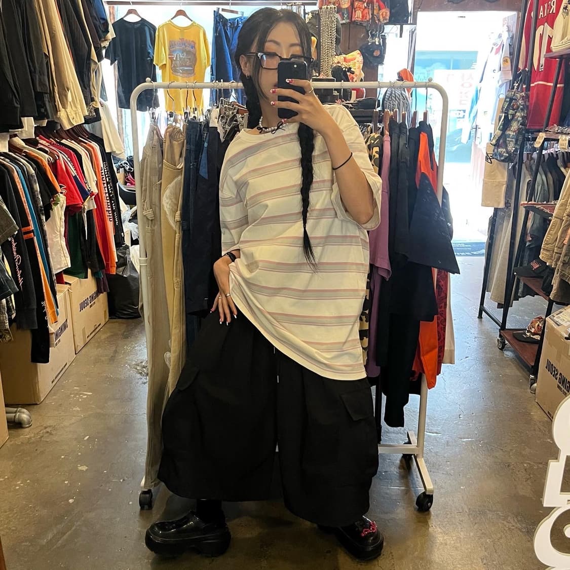 Stüssy Pink Stripe T-shirt 상품이미지10